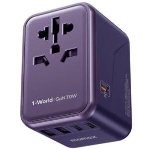 1-World GaN 70W Travel Adaptor